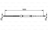 BOSCH Handbremsseil 1 987 482 646 Bremsseil,Seilzug Feststellbremse SKODA,ROOMSTER 5J,ROOMSTER Praktik 5J