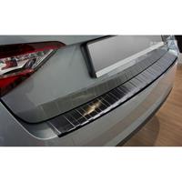 Zwart RVS Achterbumperprotector Skoda Superb 3V Liftback 2015-Ribs'