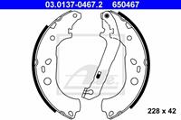 Bremsbackensatz Hinterachse ATE 03.0137-0467.2