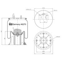 febibilstein Federbalg, Luftfederung Hinterachse Febi Bilstein 46270