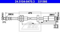 ATE Bremsschläuche 24.5104-0470.3 Bremsschlauch ALFA ROMEO,GIULIETTA 940