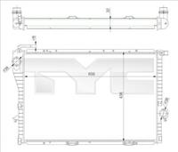 TYC Wasserkühler 703-0005-R Kühler,Motorkühler BMW,5 E39,5 Touring E39,7 E38