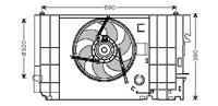 citroen KADER + VENTILATOR Xsara 1.3i/6i/8i/2.0i -00