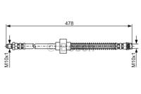 BOSCH Bremsschläuche 1 987 476 868 Bremsschlauch PEUGEOT,CITROËN,1007 KM_,PARTNER Combispace 5F,PARTNER Kasten 5,BERLINGO MF,XSARA PICASSO N68,C2 JM_