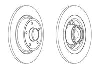 Bremsscheibe Hinterachse Ferodo DDF1569-1