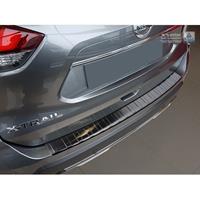 Zwart RVS Achterbumperprotector Nissan X-Trail 2017-Ribs'