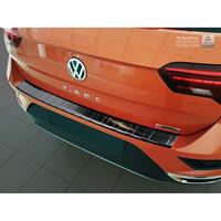 Zwart RVS Achterbumperprotector Volkswagen T-Roc 11/2017-Ribs'