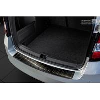 Zwart RVS Achterbumperprotector Skoda Fabia III Combi 2015-Ribs'