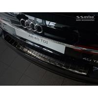 Zwart RVS Achterbumperprotector Audi A6 (C8) Avant 2018-Ribs'