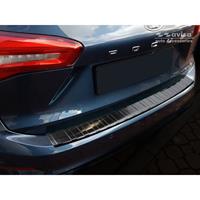 Zwart RVS Achterbumperprotector Ford Focus IV Kombi 2018-Ribs'