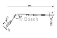 Seilzug, Feststellbremse links Bosch 1 987 477 142