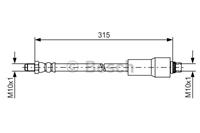 BOSCH Bremsschläuche 1 987 476 432 Bremsschlauch OPEL,RENAULT,VAUXHALL,ARENA Bus,ARENA Kasten TB, TF,ARENA Kasten,TRAFIC Kasten TXX,TRAFIC Bus TXW