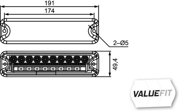 Achterlicht *** HELLA VALUEFIT *** HELLA 2VP 357 021-031