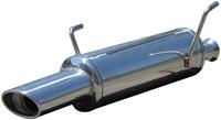 100% RVS Sportuitlaat Peugeot 206 2.0 16v (135pk) 1999- 120x80mm