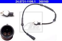 Sensor, Raddrehzahl Hinterachse ATE 24.0731-1199.1
