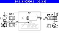 Bremsschlauch | ATE (24.5143-0564.3)