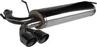 100% RVS Sportuitlaat Peugeot 206 RC 2.0 16v 2x80mm Racing
