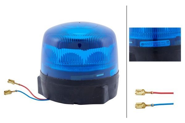 hella Zwaail RotaLED 12/24V blauw vast 2RL010979101
