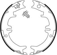 Bremsbackensatz, Feststellbremse Hinterachse ABS 9114