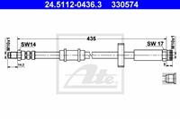 Bremsschlauch Vorderachse ATE 24.5112-0436.3
