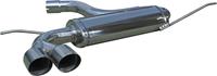 100% RVS Sportuitlaat Volkswagen Golf V 2.0 TFSi (200pk) 2004- 2x80mm Racing