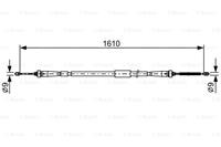 BOSCH Handbremsseil 1 987 482 636 Bremsseil,Seilzug Feststellbremse RENAULT,CLIO IV,CLIO Grandtour IV,CLIO IV Kasten