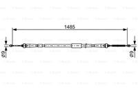 BOSCH Handbremsseil 1 987 482 637 Bremsseil,Seilzug Feststellbremse RENAULT,CLIO IV,CLIO Grandtour IV,CLIO IV Kasten