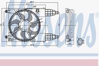 NISSENS Lüfter 85942 Elektrolüfter,Hochleistungslüfter CHEVROLET,AVEO Schrägheck T250, T255,AVEO Stufenheck T250, T255