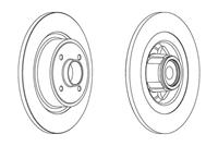 Bremsscheibe Hinterachse Ferodo DDF1656-1