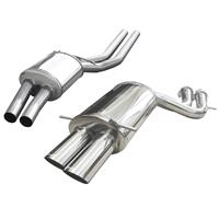 100% RVS Middendemper + Sportuitlaat Audi RS4 B5 2.7 BiTurbo 1998-2001 2x80mm Racing