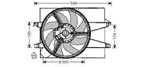 ford KOELVENTILATOR COMPLEET 1.2,1.4,1.4TDCi zonder AIRCO