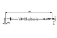 BOSCH Handbremsseil 1 987 482 202 Bremsseil,Seilzug Feststellbremse FIAT,ABARTH,PANDA 169,500 312,500 C 312,500 / 595 312_,500C / 595C 312_