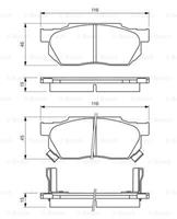 BOSCH Bremsbeläge 0 986 490 440 Bremsklötze,Scheibenbremsbelag HONDA,JAZZ II GD,CIVIC V Hatchback EG,CIVIC IV Hatchback EC, ED, EE