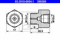 ATE Adapter, Bremsleitung 03.3510-0054.1 A0059971072,0059971072