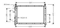 fiat RADIATEUR DIESEL zonder AIRCO O