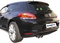 100% RVS Sportuitlaat Volkswagen Scirocco 2.0 TFSi (200pk) 2008- 2x80mm Racing