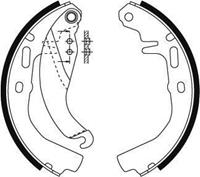 Bremsbackensatz Hinterachse ABS 8792