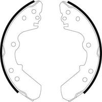 Bremsbackensatz Hinterachse ABS 9091