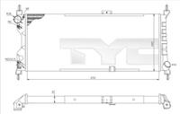 Kühler, Motorkühlung TYC 725-0019-R