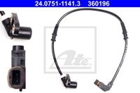 ATE ABS Sensor 24.0751-1141.3 Drehzahlsensor,Raddrehzahl Sensor MERCEDES-BENZ,C-CLASS W202,SLK R170,CLK C208,C-CLASS Kombi S202,CLK Cabriolet A208