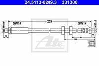 Bremsschlauch Hinterachse ATE 24.5113-0209.3