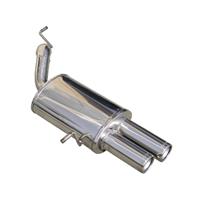 100% RVS Sportuitlaat Peugeot 407 2.7 HDi 24v (204pk) 2006- 2x80mm