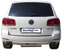 100% RVS Dubbele Sportlaat Volkswagen Touareg 5.0 V10 TDi (313pk) 2007- 150x105mm