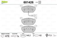Valeo Bremsbeläge 601426 Bremsklötze,Scheibenbremsbelag VW,AUDI,SKODA,GOLF VII 5G1, BE1,GOLF VII Kombi BA5,GOLF SPORTSVAN AM1,GOLF ALLTRACK BA5