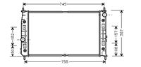 RADIATEUR Chrysler 300 M H/A æ99-