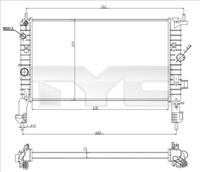 Kühler, Motorkühlung TYC 725-0048-R