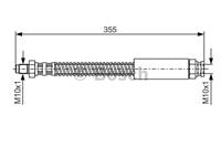 BOSCH Bremsschläuche 1 987 476 519 Bremsschlauch PEUGEOT,CITROËN,205 II 20A/C,205 I Cabriolet 741B, 20D,205 I 741A/C,205 Kasten,C15 VD-_,C15 Kombi