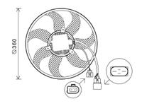 audi KOELVENTILATOR VAG 360mm 220W Left 5894745