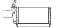 fiat Radiateur Punto1 85 1.2 Mt Ac 97-00 17002200