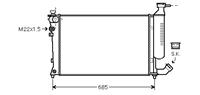 peugeot RADIATEUR 9/98+ 2,0 -AUTO +/zonder AIRCO